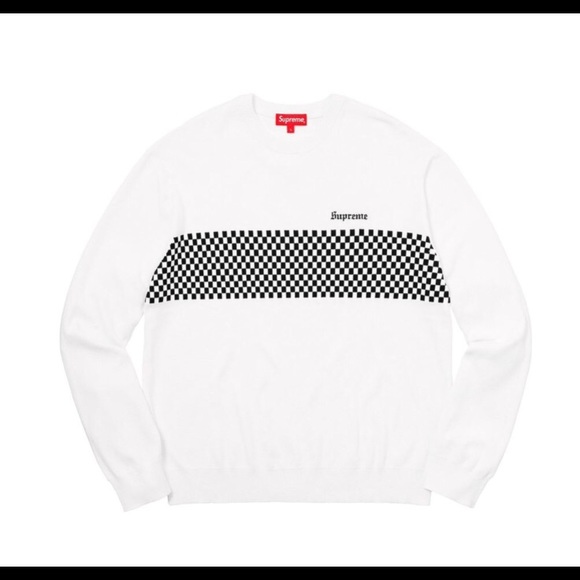 Supreme Checkered Panel Crewneck Sweater - Picture 4 of 4